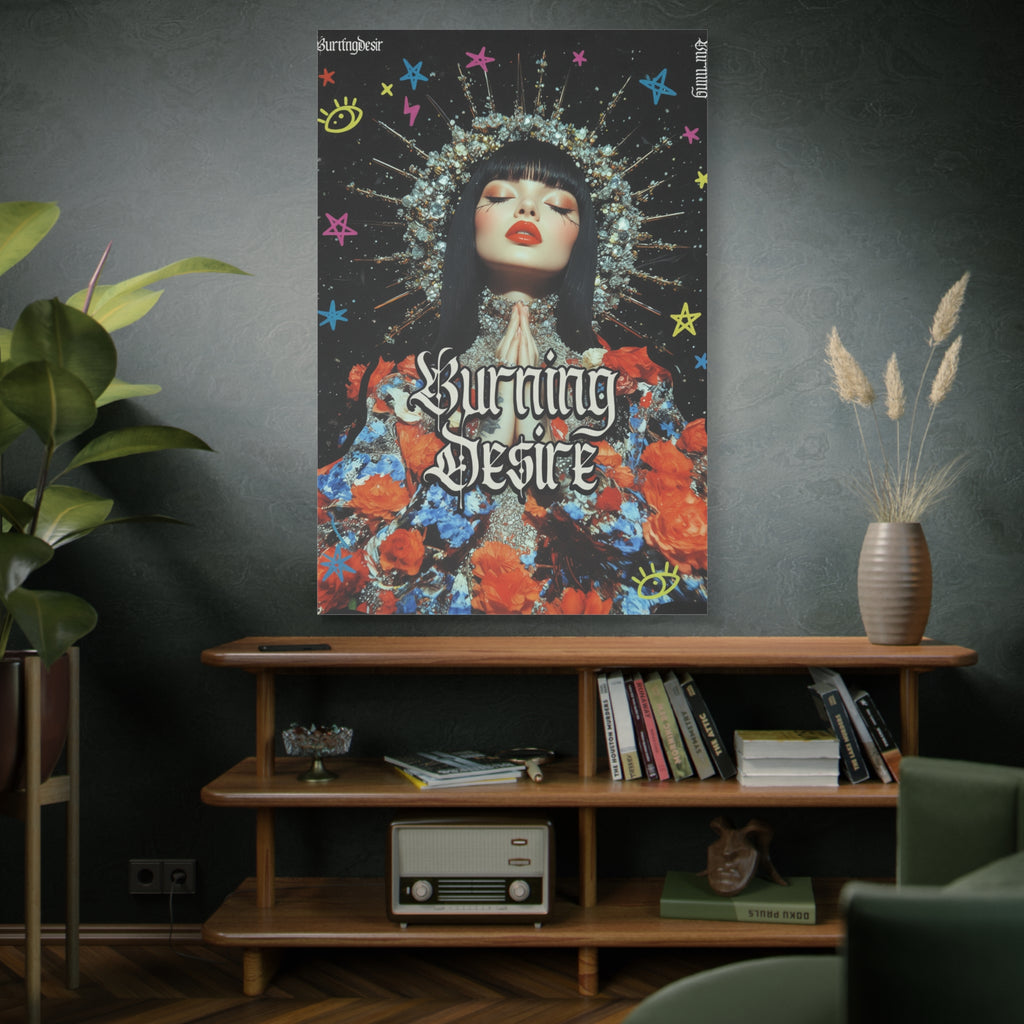 Praying for Burning Desire Matte Canvas Wall Art — Stretched 1.25"