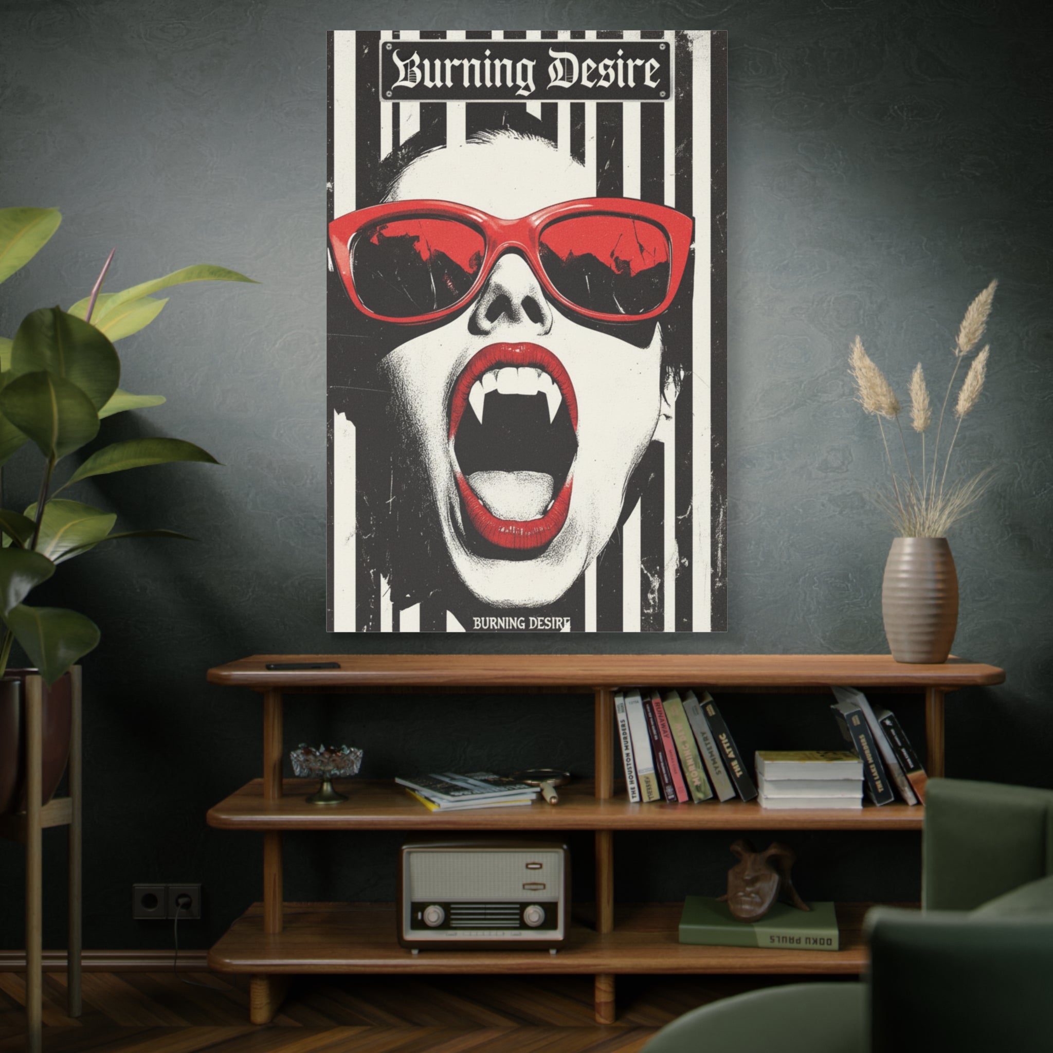 Burning Desire Vampire Pop Art Canvas Print