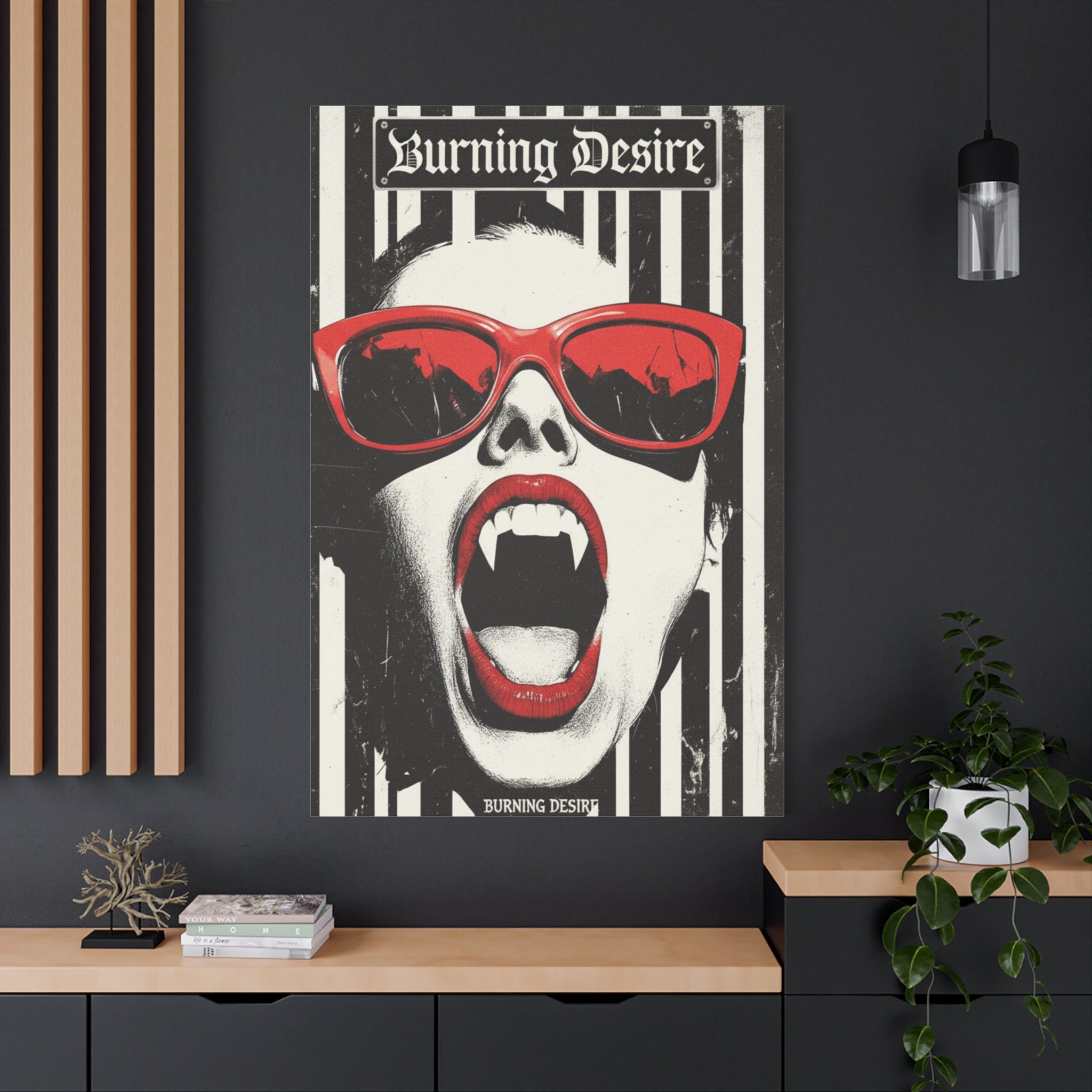 Burning Desire Vampire Pop Art Canvas Print